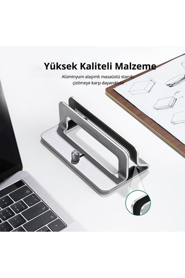 Alüminyum Notebook Macbook Dikey Masaüstü Standı - 20471 - 8