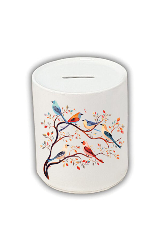 Birds on the Branch Printed Piggy Bank - Money Saving Box
