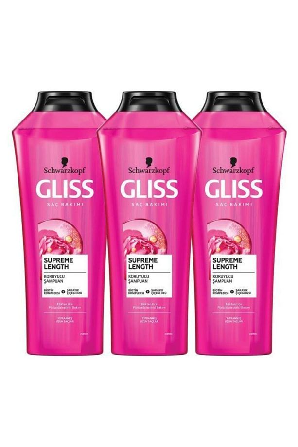 Supreme Length Koruyucu Şampuan - Biotin Kompleksi Ve Şakayık Çiçeği Özü Ile 400 ml X 3 Adet - 2