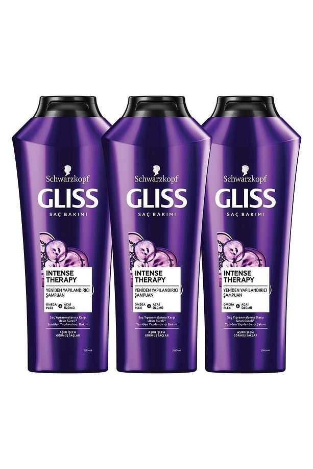 Intense Therapy Yeniden Yapılandırıcı Şampuan - Omega Plex Ve Acai Üzümü Ile 360 ml X 3 Adet - 2