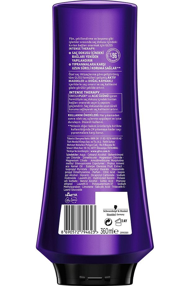Intense Therapy Yeniden Yapılandırıcı Şampuan - Omega Plex Ve Acai Üzümü Ile 360 ml X 6 Adet - 5