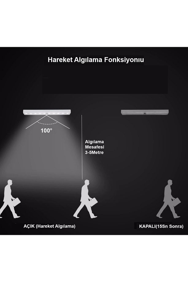 10 LED li  PIR Ampul Hareket Sensörli Akıllı Işık Aydınlatma - 5