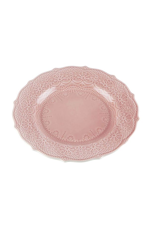 Dantel Koleksiyon Tatlı Tabağı, 21cm. Pembe 2 Li Set Olarak Satılmaktadır - 1