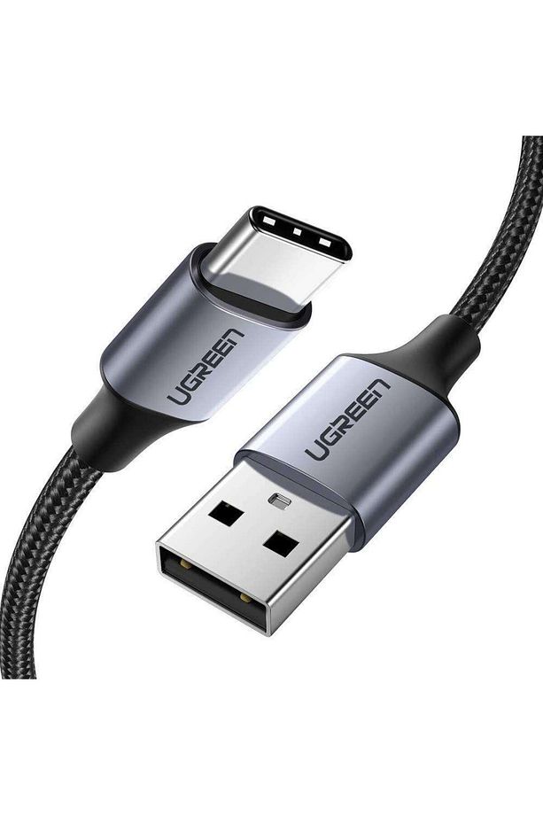 Örgülü Usb Type-c Şarj Ve Data Kablosu Siyah 2 Metre - 1