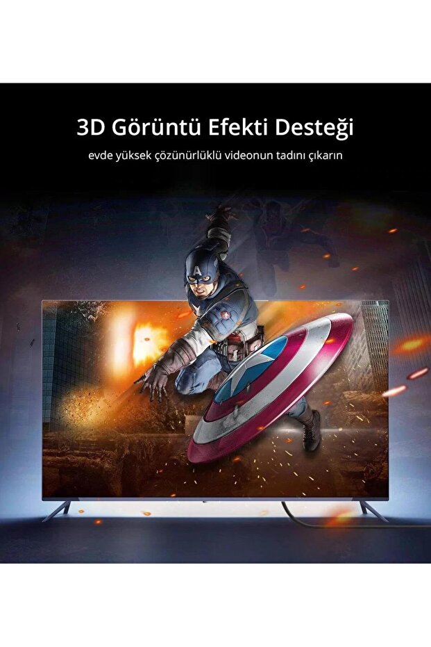 Uhd 4k Yüksek Hızlı Ethernet Ve Hdmı Kablosu 3 Metre - 6