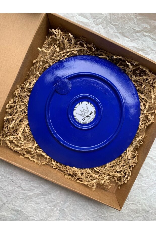 Dekoratif Duvar Tabağı Duvar Süsü Blue Blanc Tabak Mavi Tabak No:18 - 3