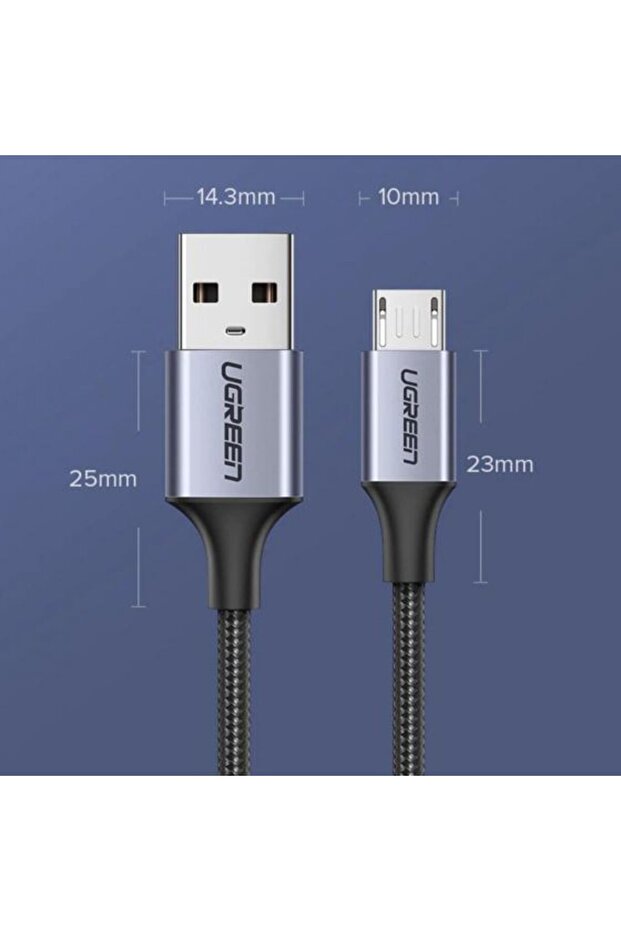 Premium Micro Usb Şarj Ve Data Kablosu Siyah 50 Cm - 7