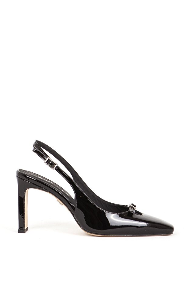Women's Square Toe Heeled Shoes Genuine Patent leather Leather Sy 27501