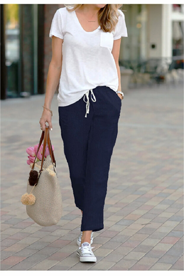 Rahat Keten Pantolon - 1