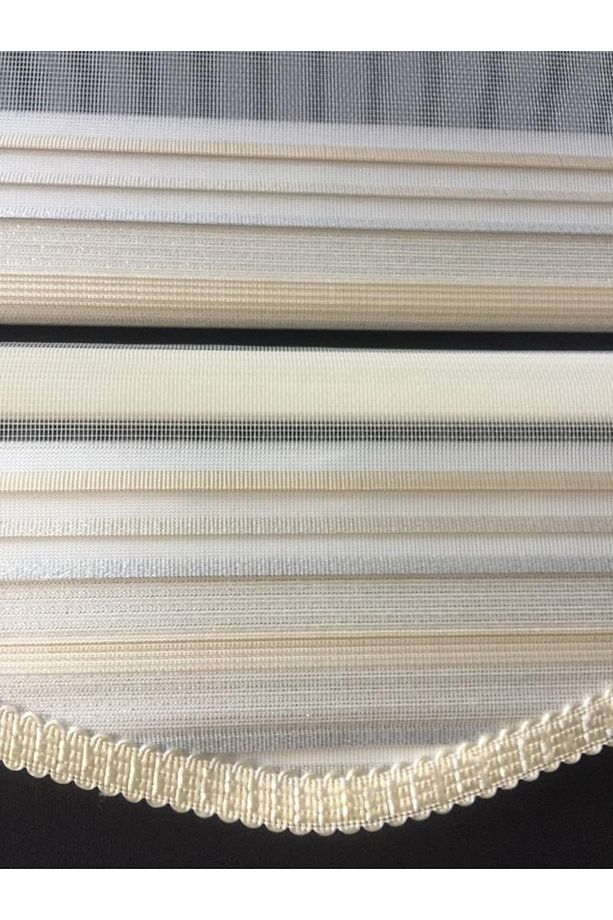 Sarı Sim Çizgi Detaylı Pliseli Zebra Stor Perde - 5