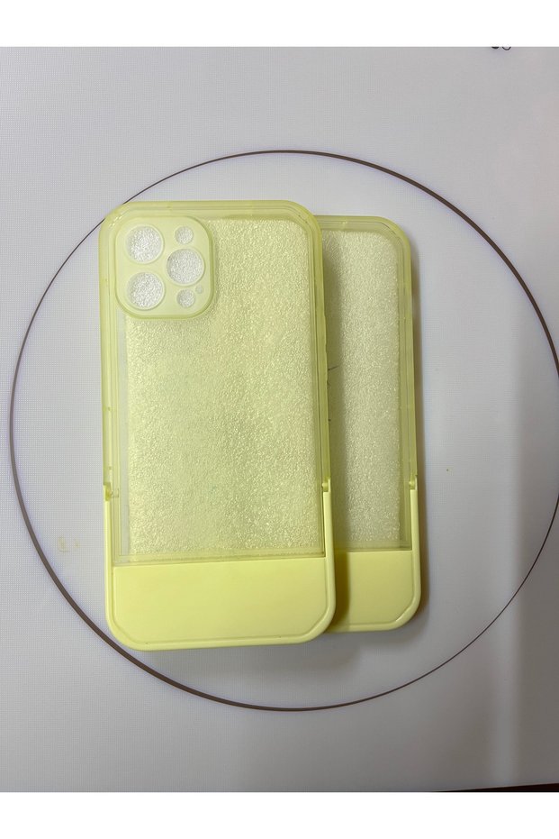 iPhone 11 Pro Max Compatible Back Cover with Colorful Edges and Transparent Back Stand
