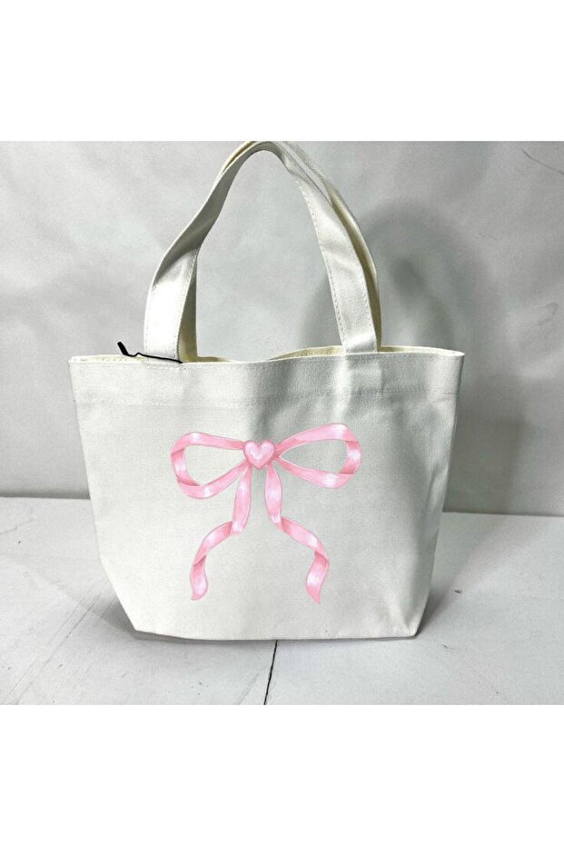 Shoulder Bag - Bow Printed Design - 1