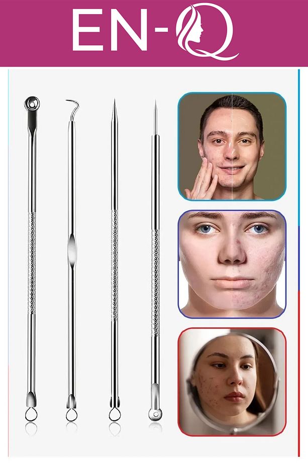 4LÜ Yüz Bakım Seti 4lüKomedon-Yüz Yıkama Fırçası-Peeling Fırçası-3lüKaş Usturası - 3
