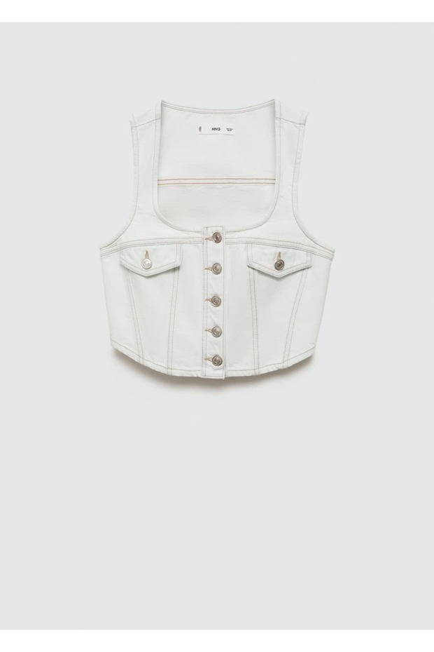 Cepli denim yelek - 3