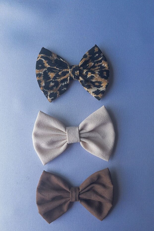 Earth Tones 3-Piece Girl's Hair Clip Set