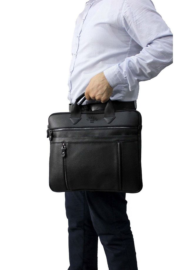 Erkek Beş Bölmeli El Ve Omuz Askılı 13 Ve 14 Inç Laptop Ve Evrak Çantası - 7