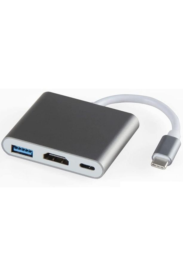 Type-c 3in1 Hdmi 4k Usb 3.0 Görüntü Veri Aktarımı Usb Adaptör Notebook Ve Macbook Ile Uyumlu TC-23 - 1