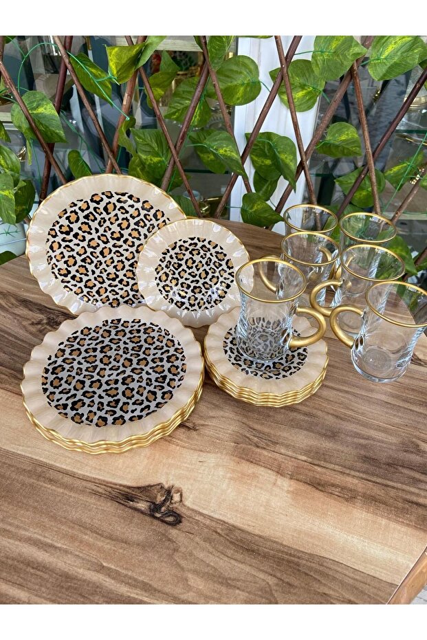 Çay Keyfi 18 Prç Leopar Kulplu - 1