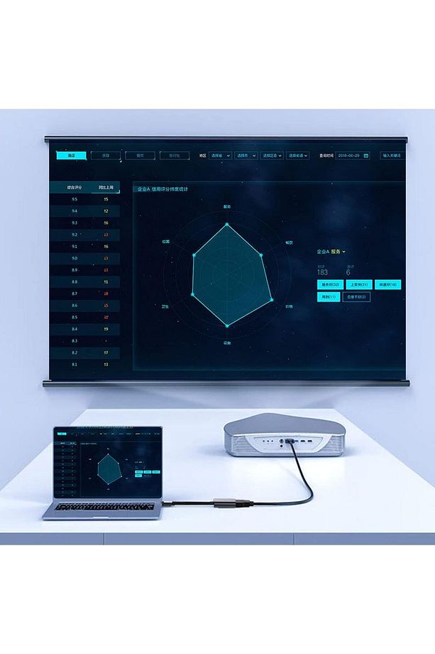 Type-C to Displayport Adaptör USB C DP Çevirici Notebook PC Bilgisayar Uyumlu HC67 - 2