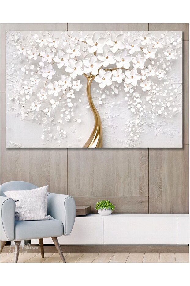 Gold Pearl Tree Decorative Canvas Wall Painting
