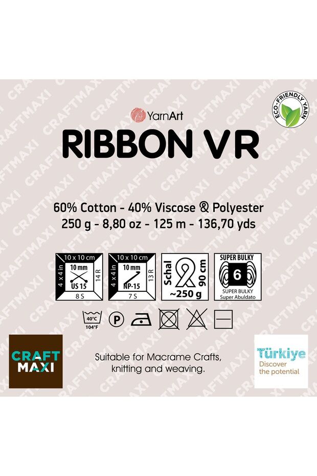 Rıbbon Vr - ملحق حبل الحياكة اليدوية Ebruli-929 - 2