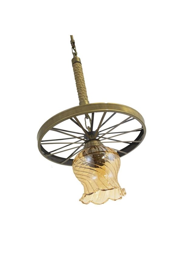 Spor Modern Rustik Retro Tekli Model Teker Sarkıt Avize - 3