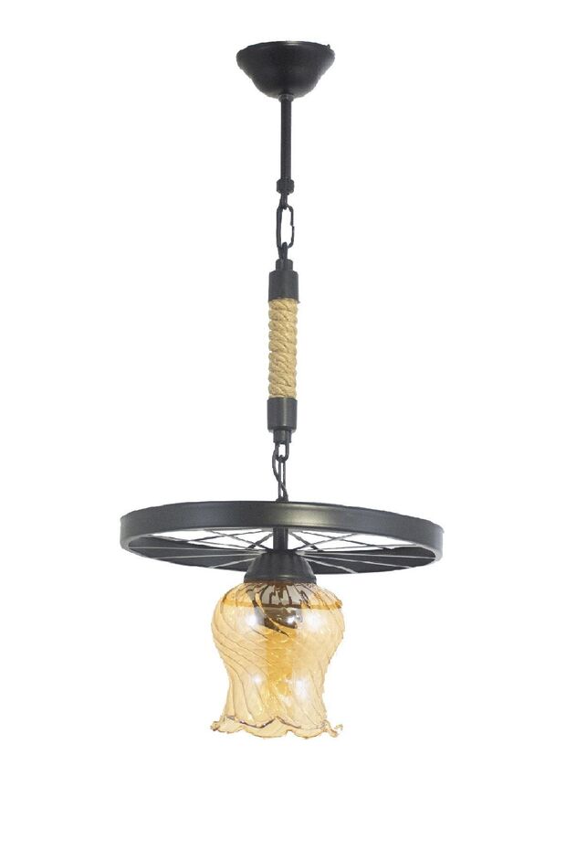 Spor Modern Rustik Retro Tekli Model Teker Sarkıt Avize - 1