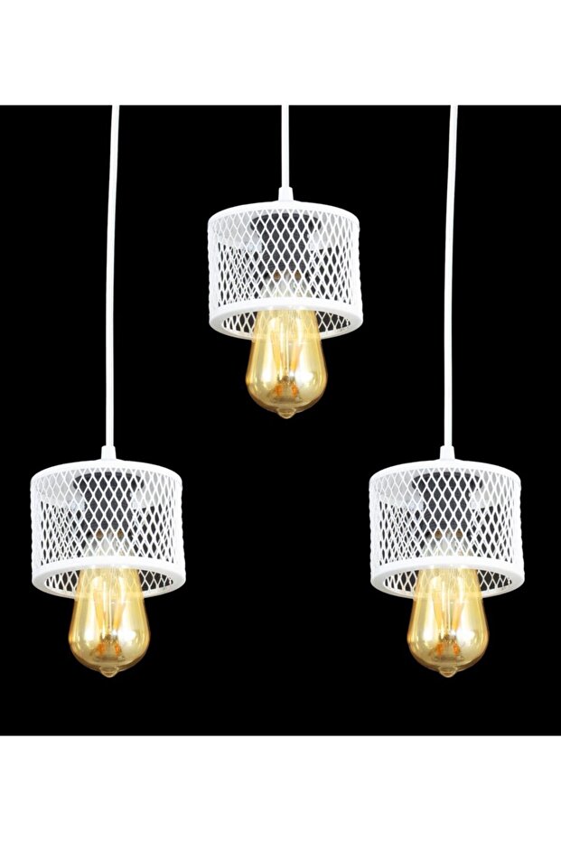 Üçlü Kafes Model Modern Sarkıt Avize - 1