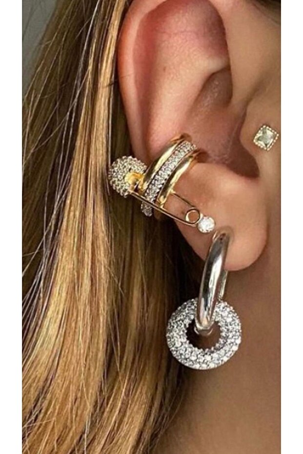 Çengelli Mix Earcuff - 3