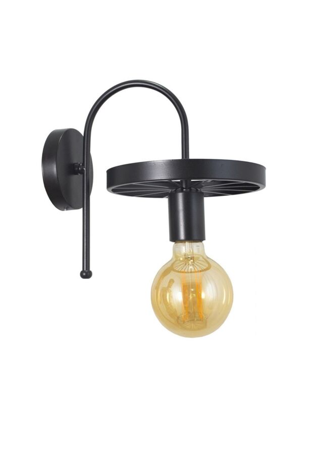 Rustic Retro Modern Model Stylish Black Sconce Caster Model Without Glass