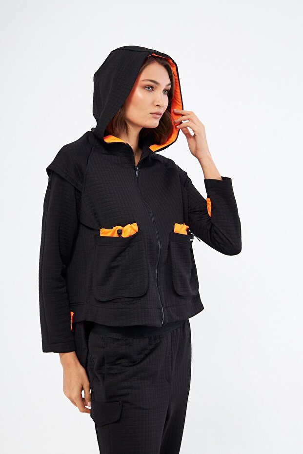 KAPÜŞONLU BASIC SWEATSHIRT - 3