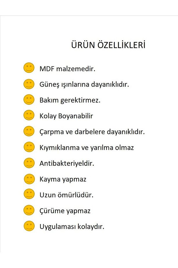 ALAÇATI DUVAR PANELİ (6 ADET) Dekoratif, Duvar Çıtası, Ahşap Duvar Paneli, Boyanabilir, Ham, Mdf - 7