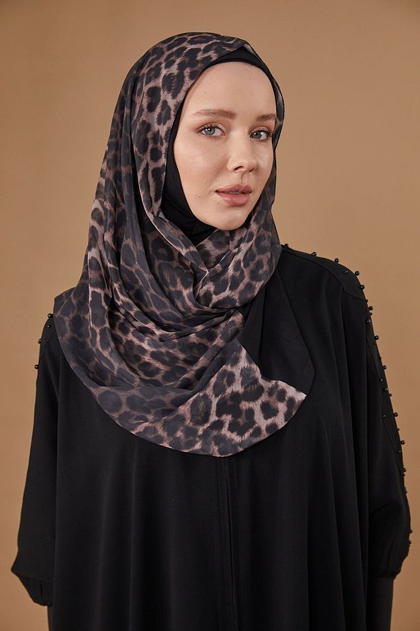 Nirvana Boneli Şal-leopar Koyu Bej - 7