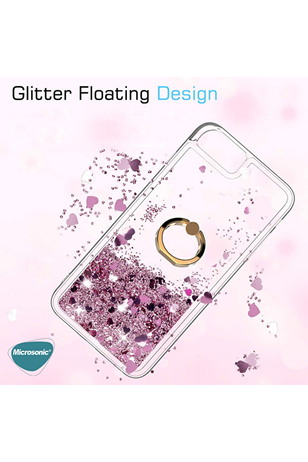 TECNO Spark 9 Pro Kılıf Glitter Liquid Holder Mor - 2
