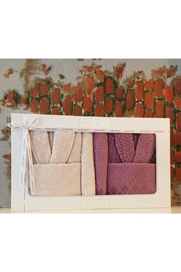 Aile Bornoz Seti Mürdüm Bej - 1