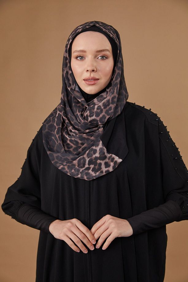 Nirvana Boneli Şal-leopar Koyu Bej - 3