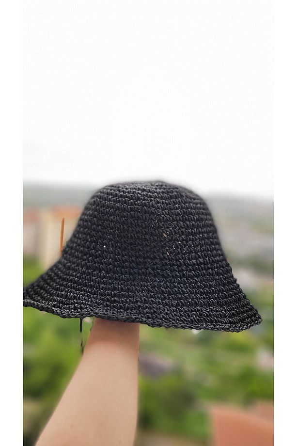 Örgü Hasır Bucket Kadın Şapka - 2