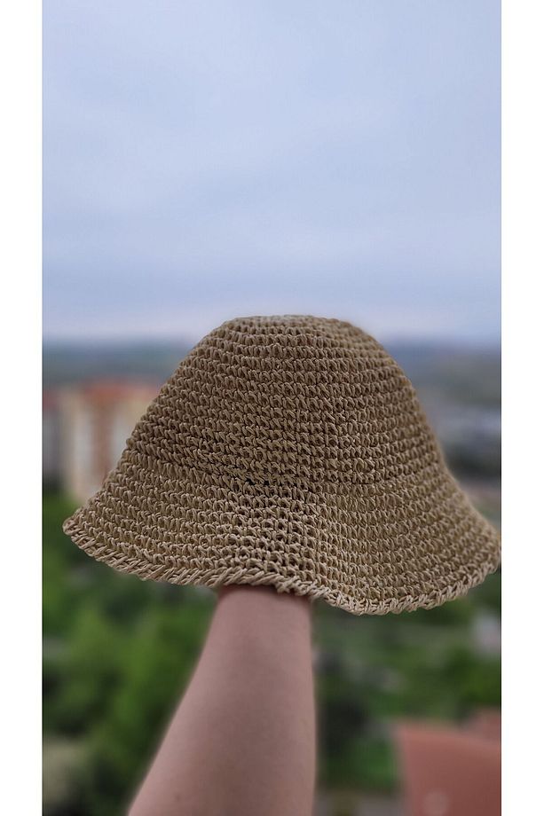 Örgü Hasır Bucket Kadın Şapka - 3