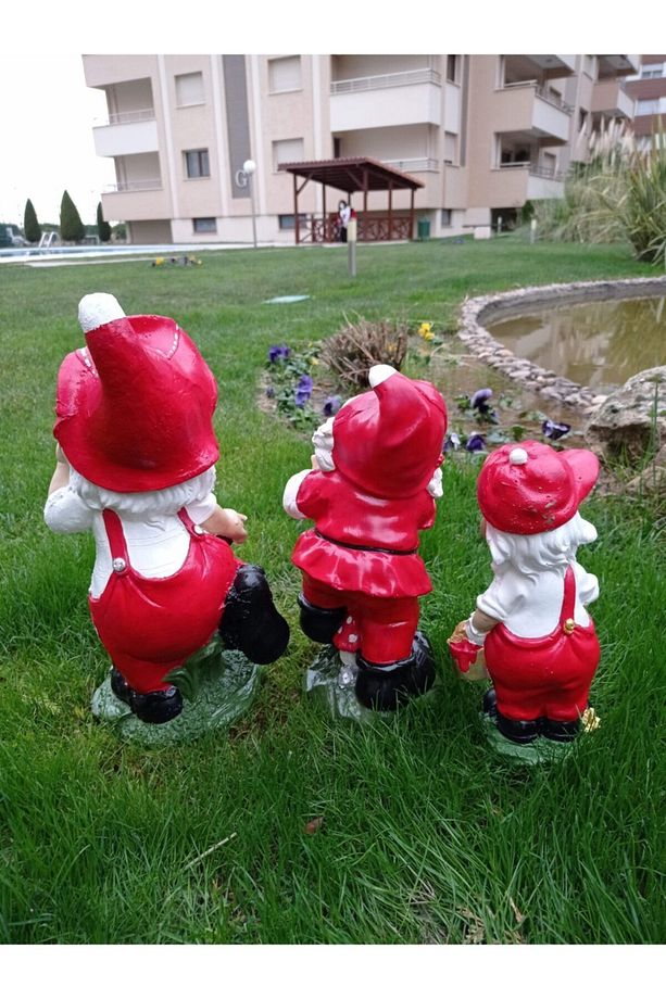 Noel Baba Bahçe Cücesi Cüce Heykel, Alçı Heykel - 4