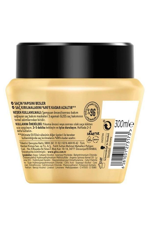 Ultimate Oil Elixir Besleyici Saç Bakım Seti (sampuan 500 ml Saç Kremi 360 ml Maske 300 ml - 8