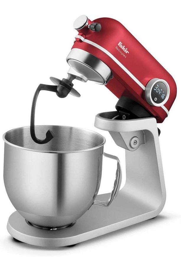 Retroplex Döküm Mutfak Robotu, Yoğurucu, 800W, 5.2 L Hazne, Paslanmaz, Rouge - 2