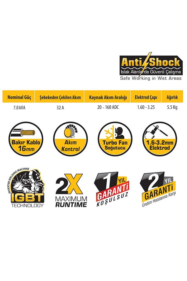 5162 İnventör Kaynak Makinesi 200 Amper - 3