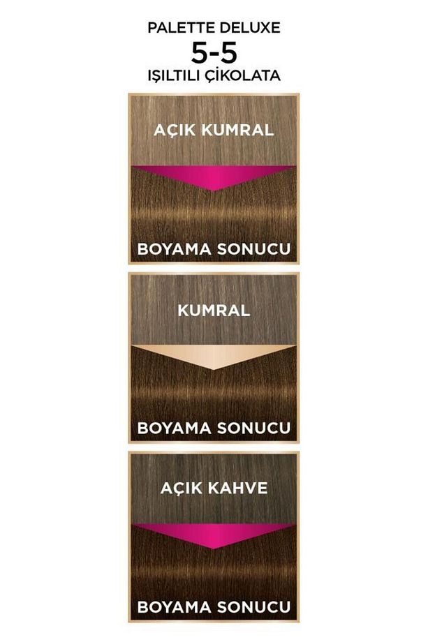 Deluxe 5-5 Işıltılı Çikolata X 2 Adet Saç Boyası - 5