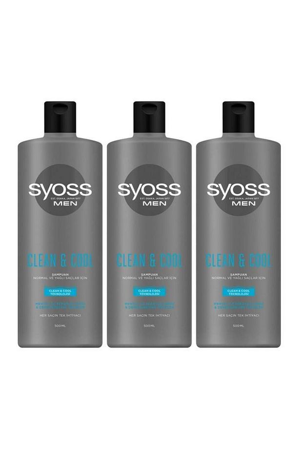 Men Clean & Cool Mentol Etkili Şampuan 500 ml X 3 Adet - 1