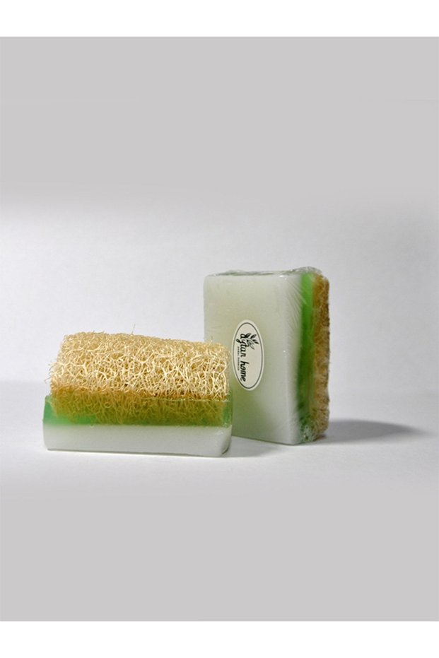 Natural Pumpkin Fiber Aloe Vera & Goat Milk Soap in One 100% Handmade