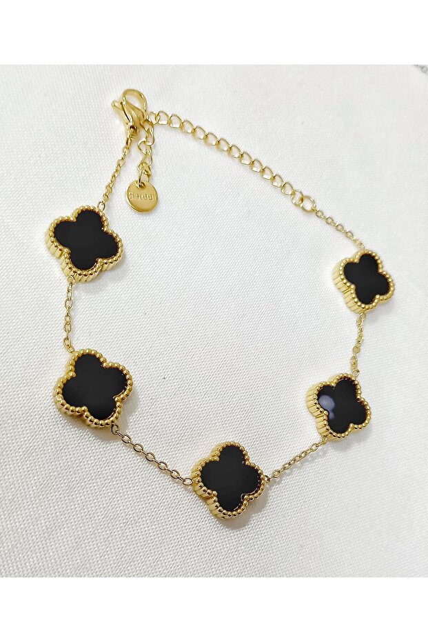 Yonca figürlü kadın çelik bileklik - 1