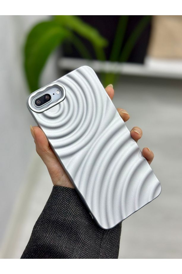 Iphone 7 PLUS VE 8 PLUS Uyumlu 3d Aurora Kabartma Mat Silikon Kılıf - 3