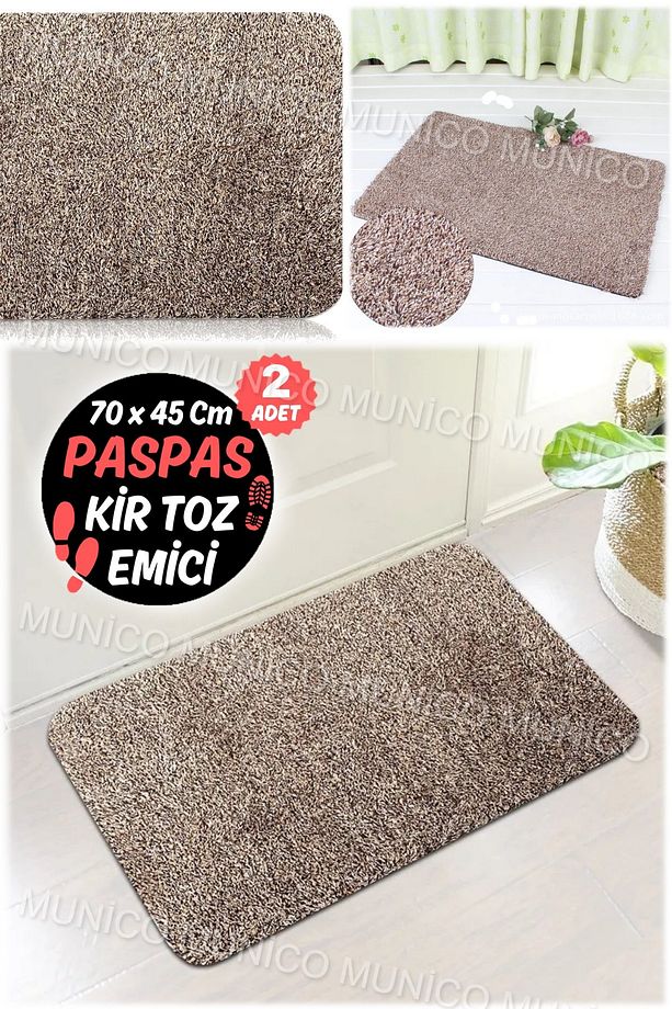 2 Adet Mikrofiberli Paspas Ayakkabı İzini Temizleyen Çamaşır Makinesinde Yıkanabilir Kir Toz Emici - 4