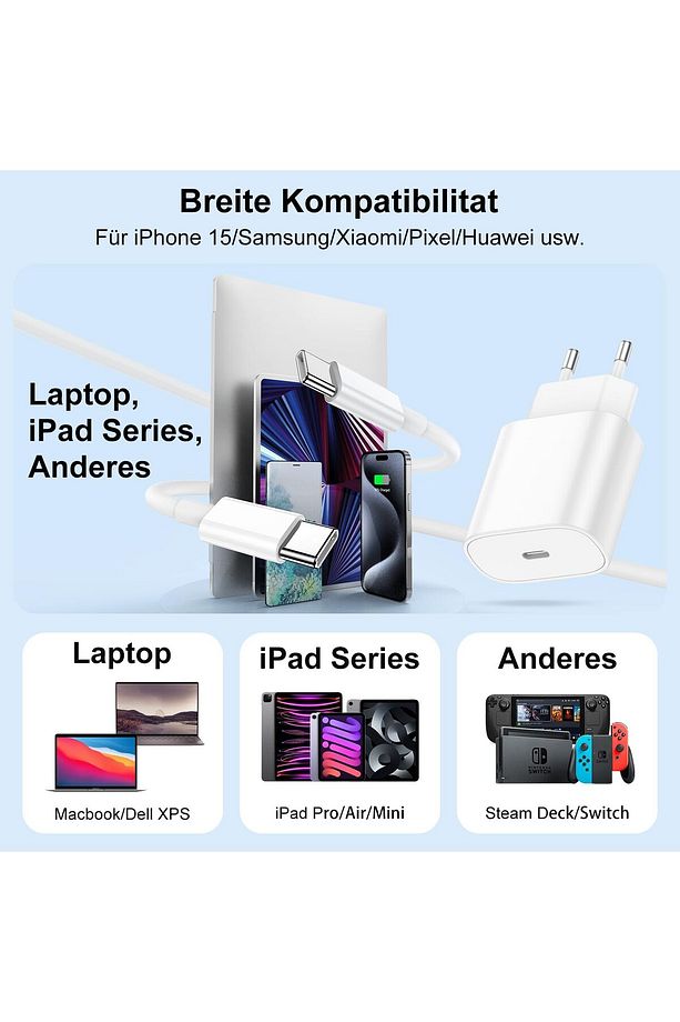 Apple Ipad Iphone 15/16 Plus/16 Pro Max Uyumlu 20w Hızlı Şarj Usb-c Type-c Pd Şarj Cihazı Şarj Aleti - 7