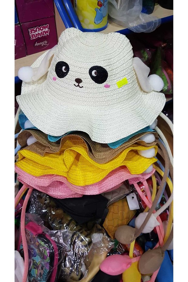 Straw Hat with Moving Ears